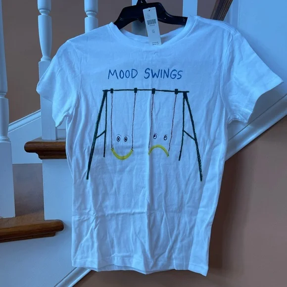 Anthropologie NWT 100% XS cotton Mood Swings tee by Unfortunate Portraits; cute! - Picture 16 of 16